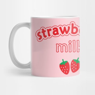 Strawberry Milk Kawaii Cute Strawberries Red Mug